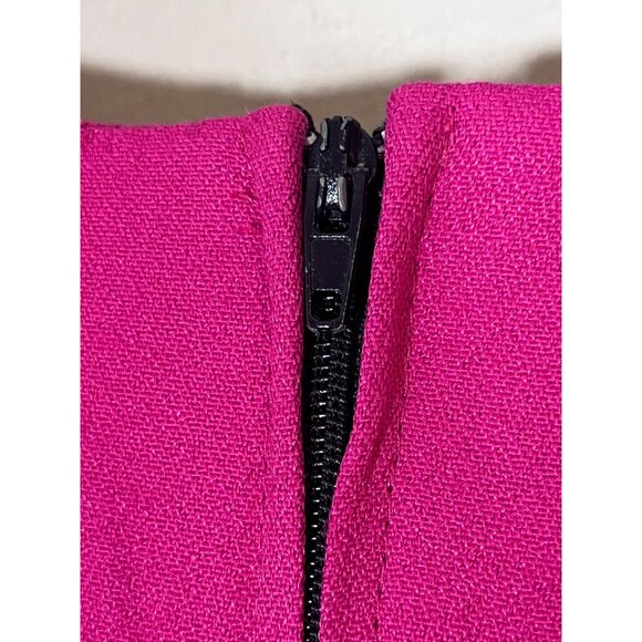 Vintage Ed Michaels Dress SP Pink Color Block Retro Classic Chic Mod Midi 80s - Picture 5 of 11